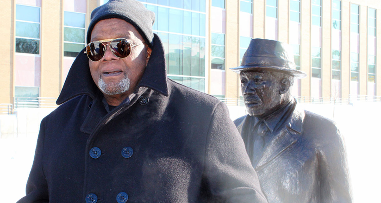 Porter Williams, the artist behind the Martin Luther King Jr. statue, discusses his work following the dedication.