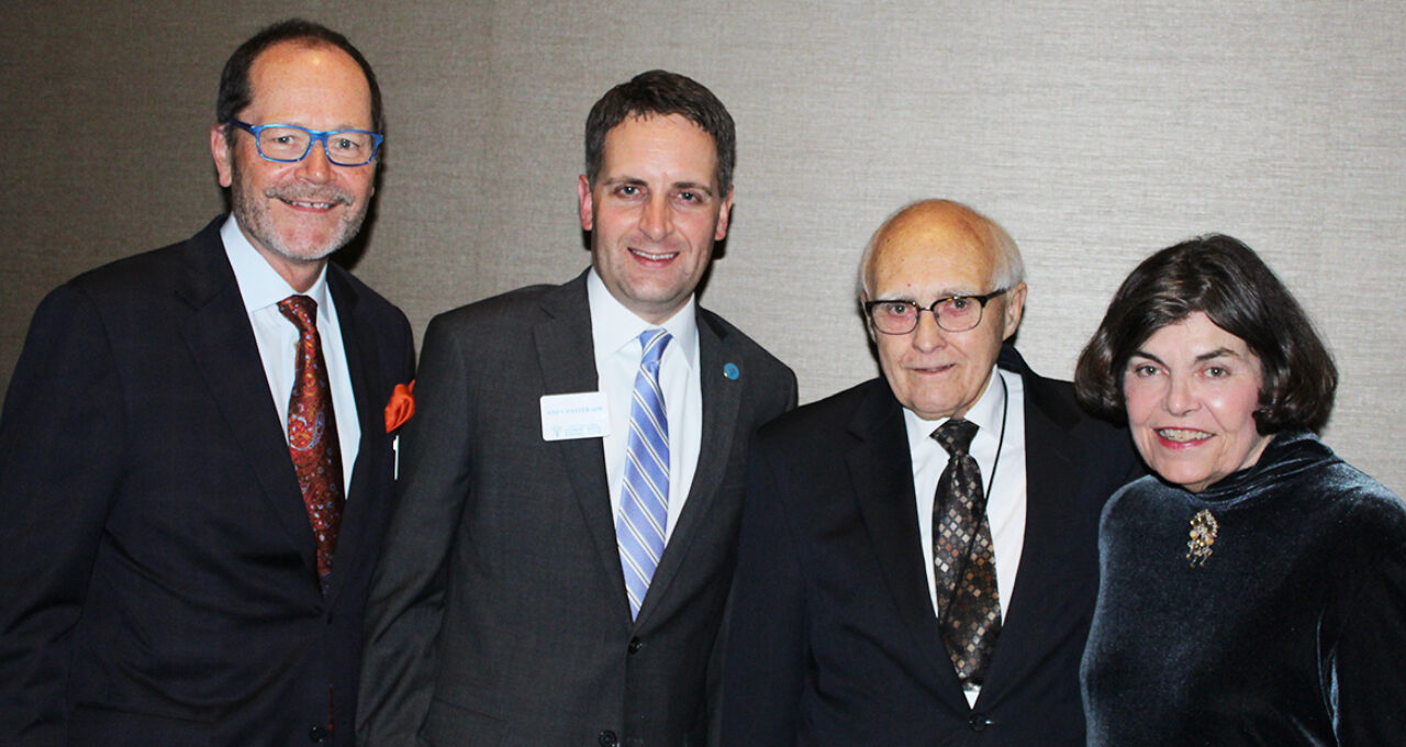 From left to right, Board Chair Scott Christensen, Foundation President Andy Patterson, Howard Paulson and Candy Hanson, former Community Foundation president, at the 2019 Legacy Celebration.