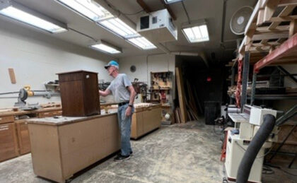 The furniture mission's existing Woodworking Shop.