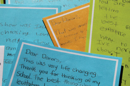 thank you notes from students to donors