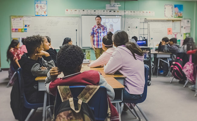 Teacher in a classroom